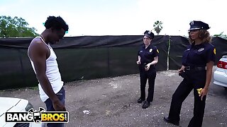 BANGBROS - Uncalculated Suspect Gets Knotty Up To Some Big-busted Sexy Female Cops